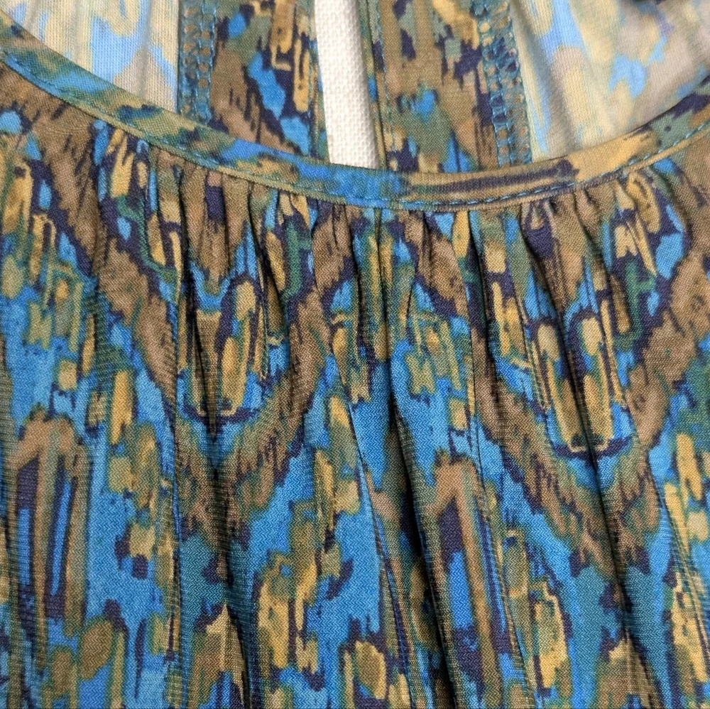 Chaps Ikat Print Keyhole Blouse - XL - Picture 5 of 11